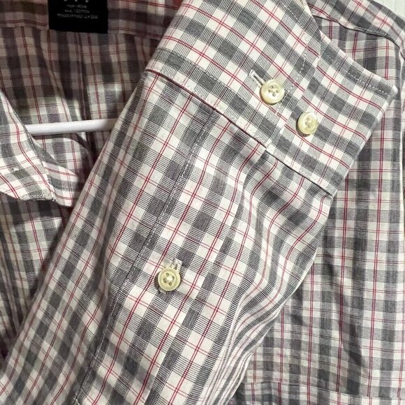 Brooks Brothers Men's All Cotton Button Down Plaid Shirt Size 16 1/2-34/35 - Picture 3 of 9
